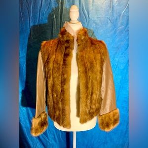 GORGEOUS ⭐️  H. Summer Fine Fur & Leather Jacket
